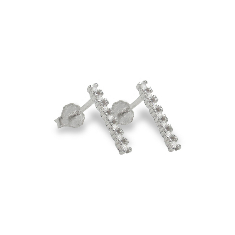 Tiny Pavé Bar Studs - Bing Bang Jewelry NYC