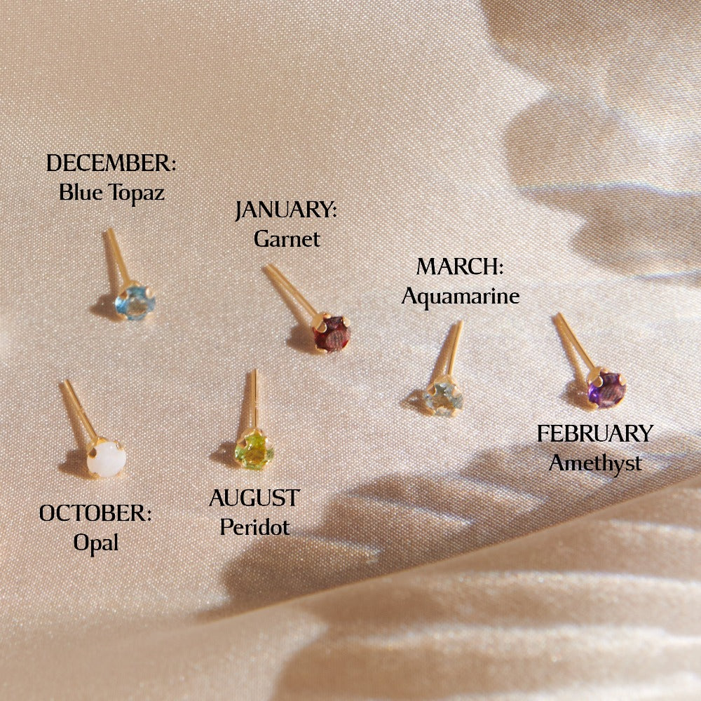 ✨14k Tiny Birthstone Studs✨ - Bing Bang Jewelry NYC